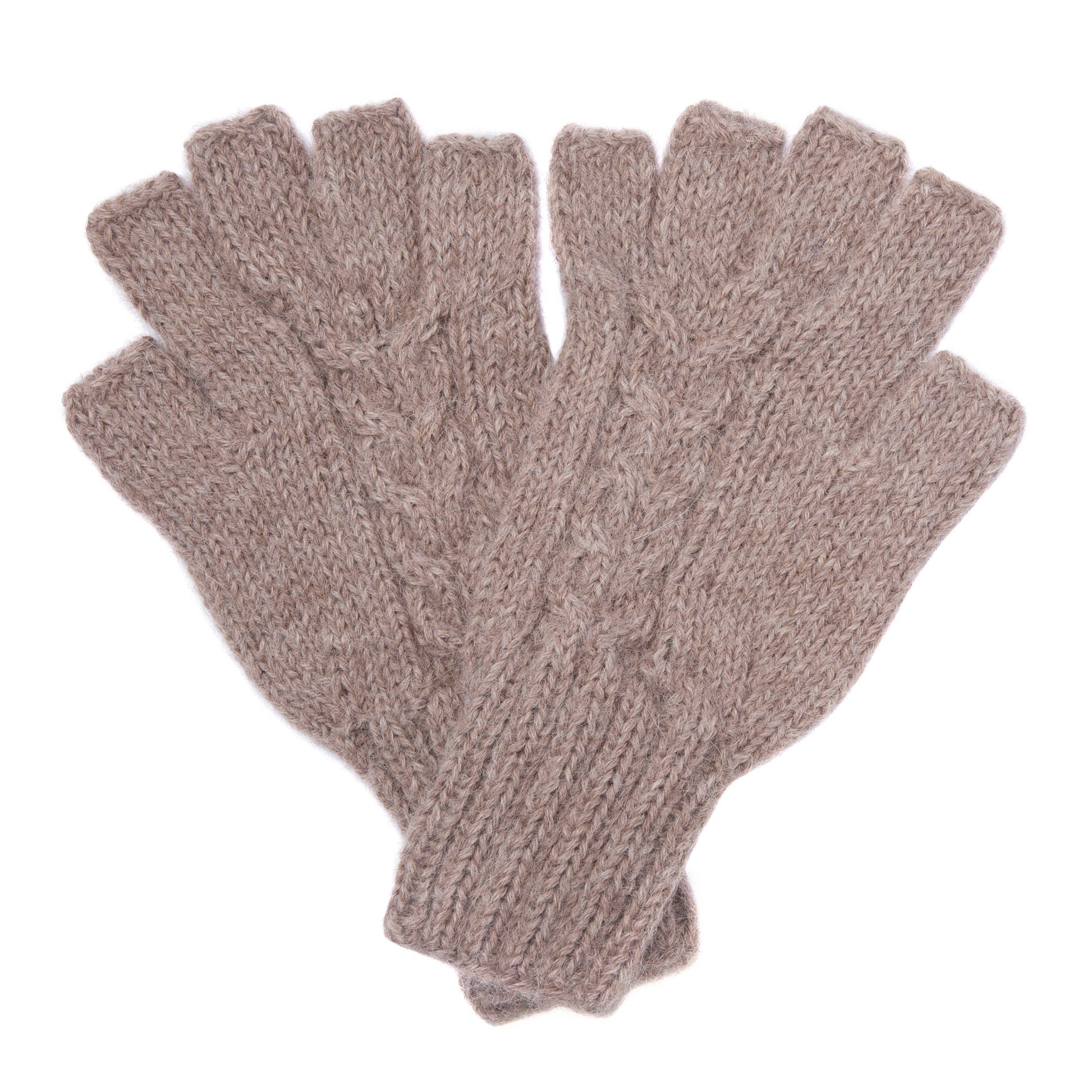 Gloves, fingerless, 'half finger', 100% alpaca wool, Hand knitted, warm winter mittens, Fair trade, Ethical gift, plastic free, eco knit