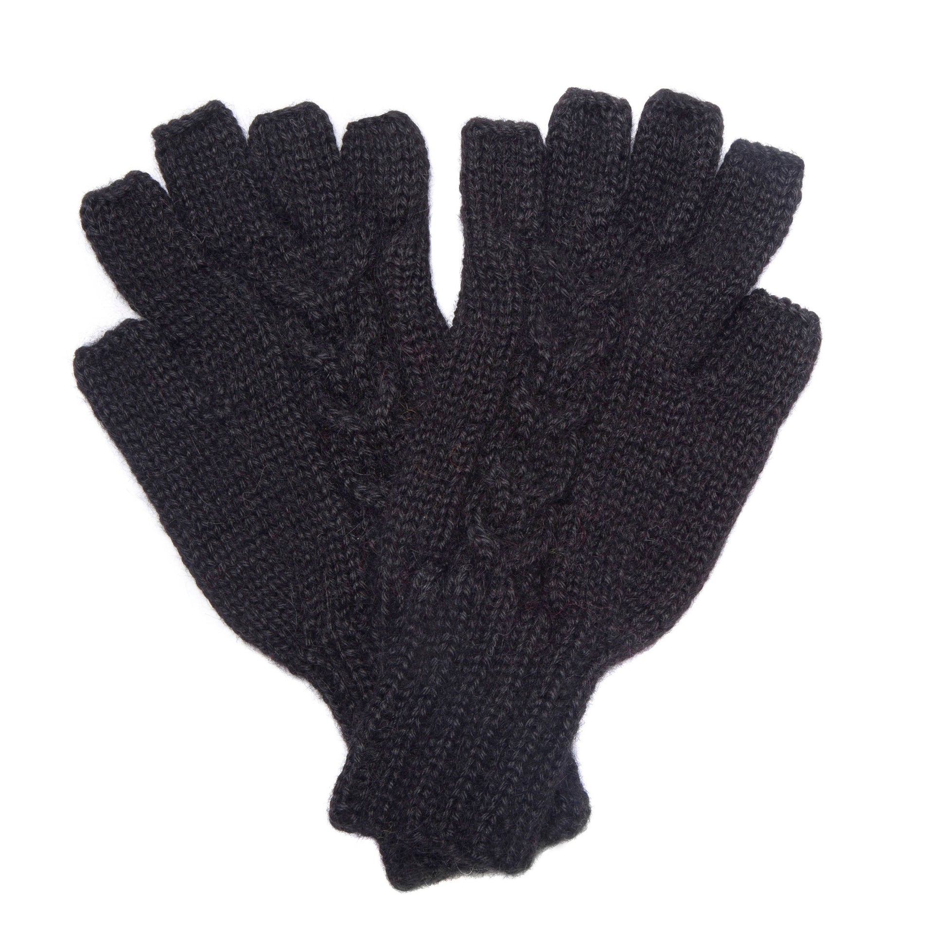 Gloves, fingerless, 'half finger', 100% alpaca wool, Hand knitted, warm winter mittens, Fair trade, Ethical gift, plastic free, eco knit