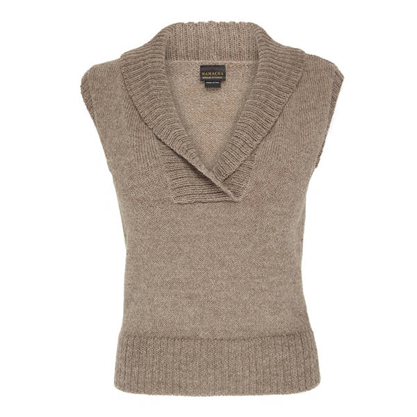 100% Alpaca Vest, Sleeveless knit wool jumper for woman, sweater, woollen pullover, fair trade, ethical, knitted top. PLASTIC FREE.