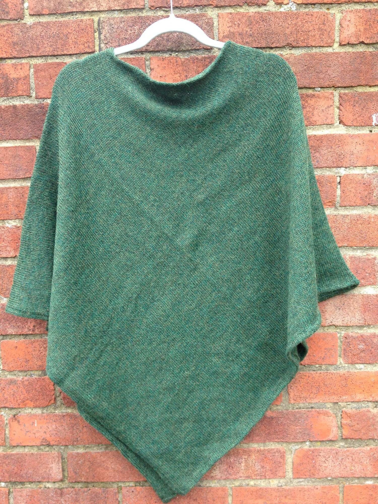 Poncho Alpaca Wool, Blue, 100% Alpaca knitted, Warm, Ethical Knit Wrap, Cloak, Luxury gift, Breastfeeding Maternity top, Eco, Plastic Free