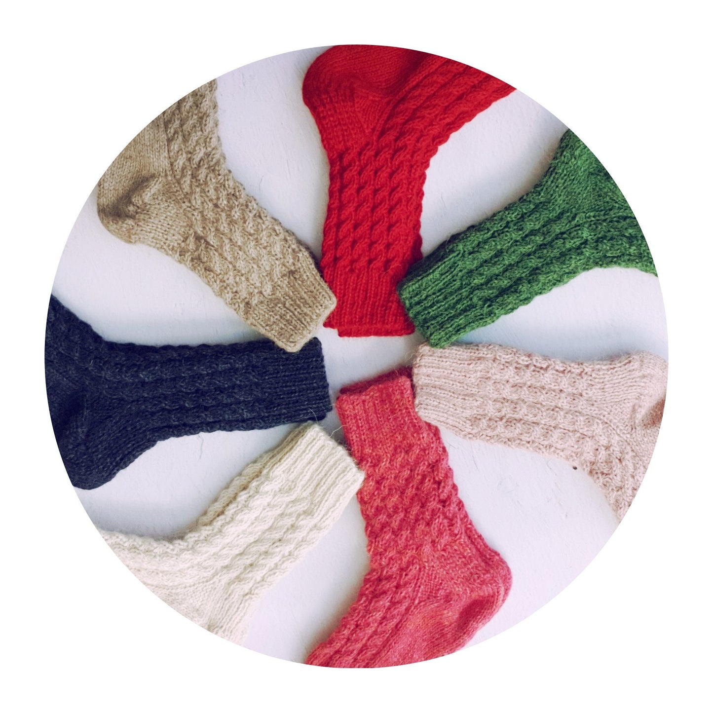 Alpaca Socks Knit Wool, Hand Knitted, 100% Alpaca Winter Socks, Cosy, thick chunky knit. Ethical, fair trade and eco friendly. Plastic free