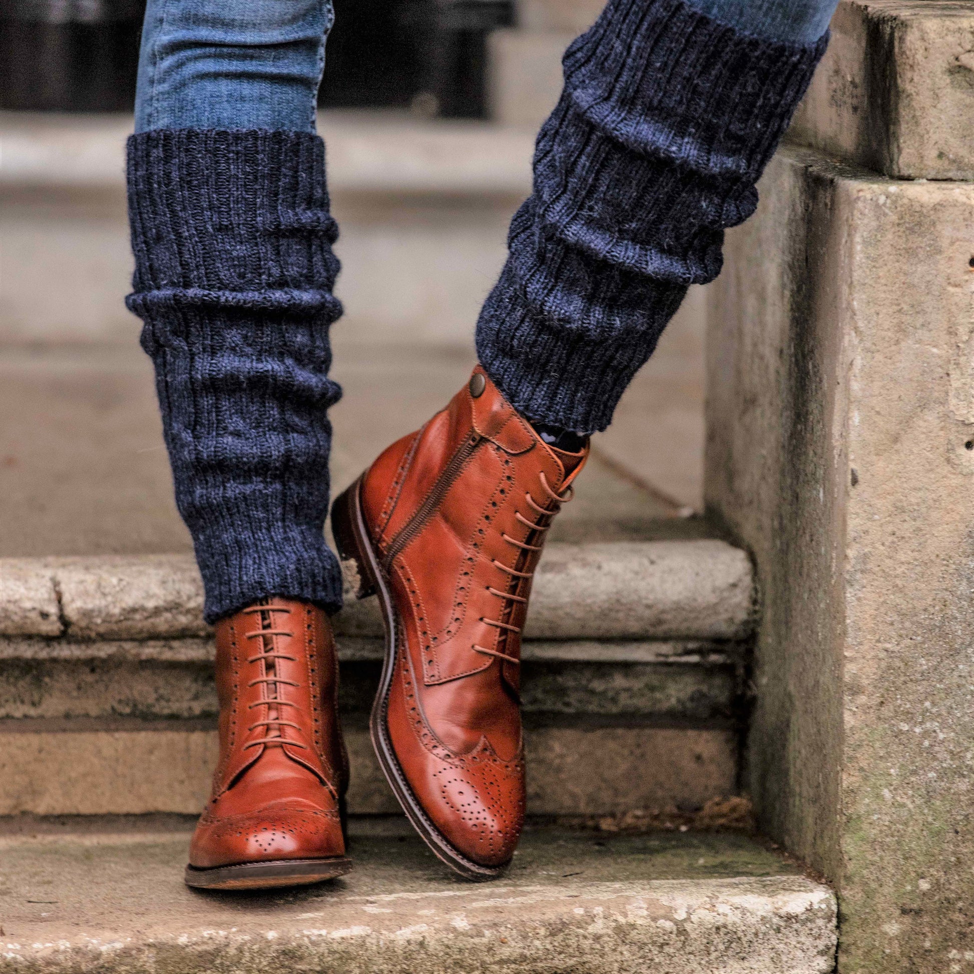 Leg warmers, knit warm alpaca wool. Pilates, Yoga, Dance. Welly socks, slouchy knitted leggings, boot cuffs, knee high footless socks, eco