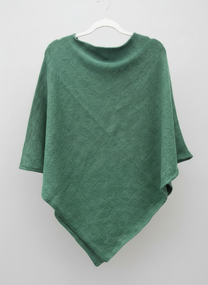 Green Alpaca Poncho