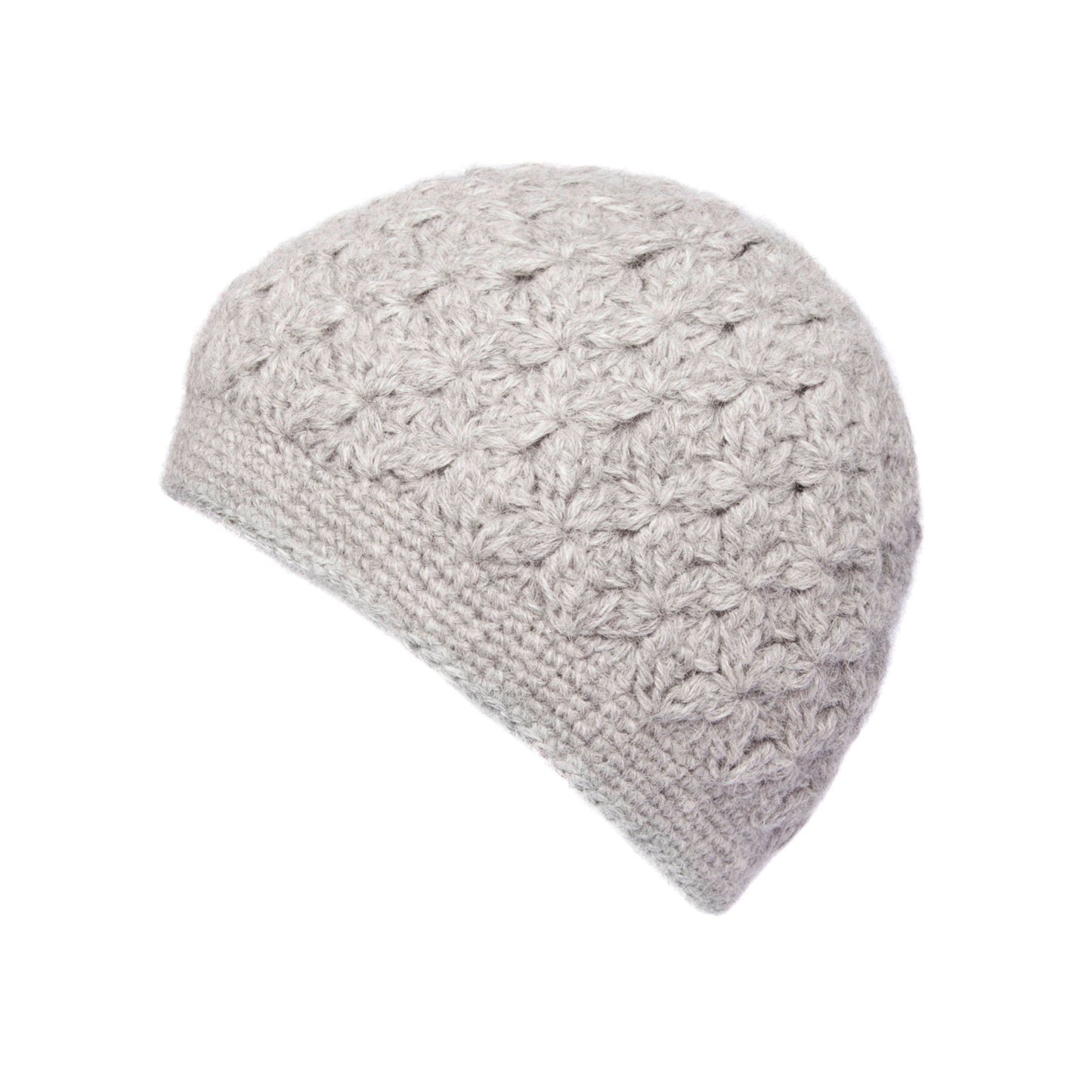 100% Alpaca Crochet Beanie Hat, Cream. Hand crocheted alpaca wool beret, knit tam, skullcap, Ethical, Soft, Warm, Natural fibre Plastic free