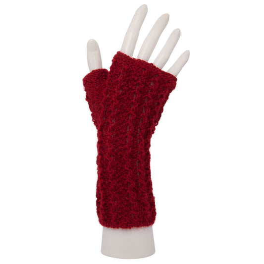 100% Alpaca Fingerless Mittens, Gloves, Wristwarmers, Hand knitted, Soft, Warm, Ethical, Fair Trade gift