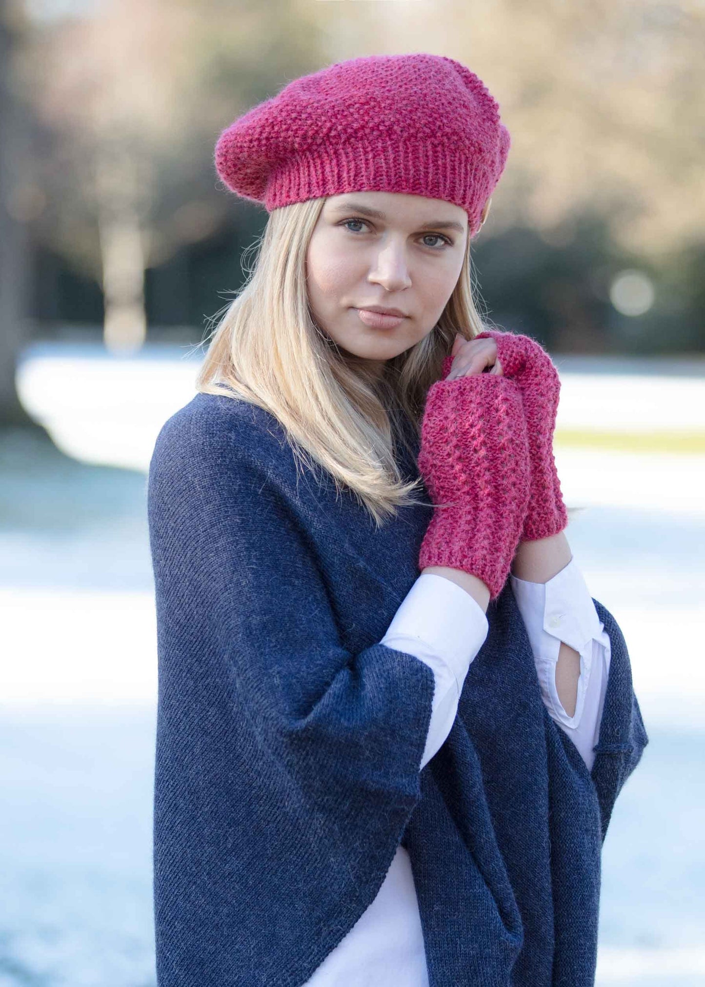 classic alpaca fingerless gloves