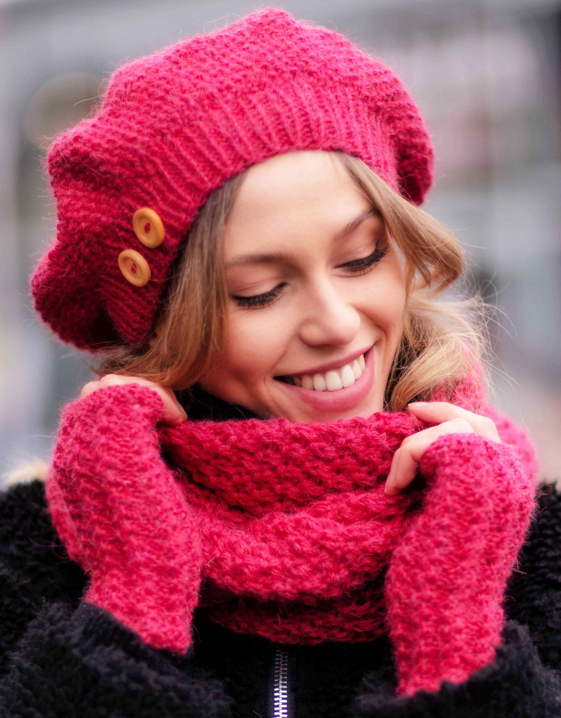 Snood Scarf, Alpaca Wool, Infinity Circular Scarf, Hand Knitted Soft, Warm Chunky knit winter, natural fibre, fair trade, eco friendly
