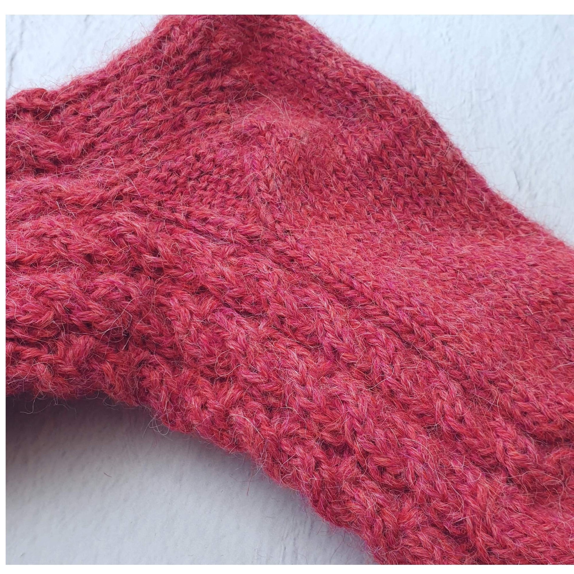Alpaca Socks Knit Wool, Hand Knitted, 100% Alpaca Winter Socks, Cosy, thick chunky knit. Ethical, fair trade and eco friendly. Plastic free
