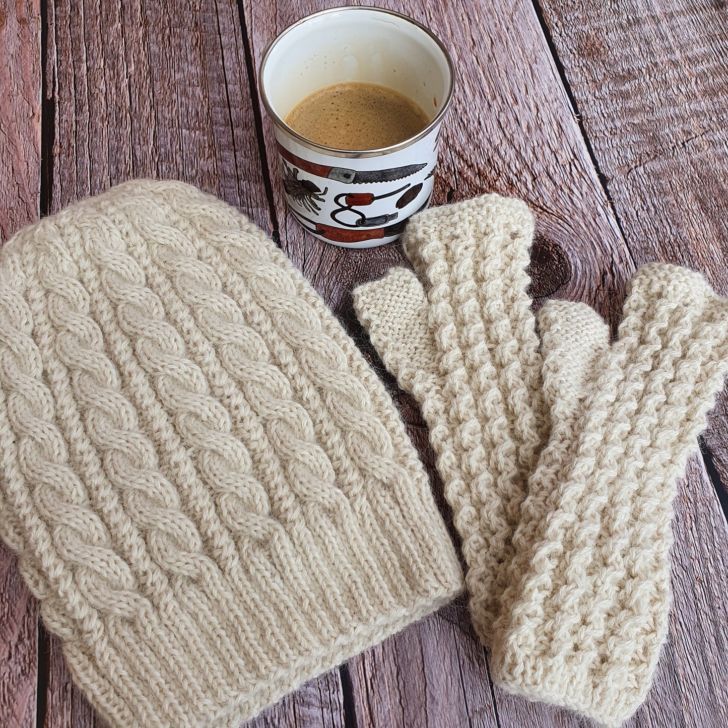 100% Alpaca Fingerless Mittens, Gloves, Wristwarmers, Hand knitted, Soft, Warm, Ethical, Fair Trade gift